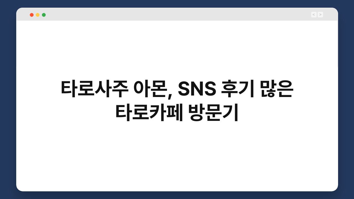 타로사주 아몬, SNS 후기 많은 타로카페 방문기
